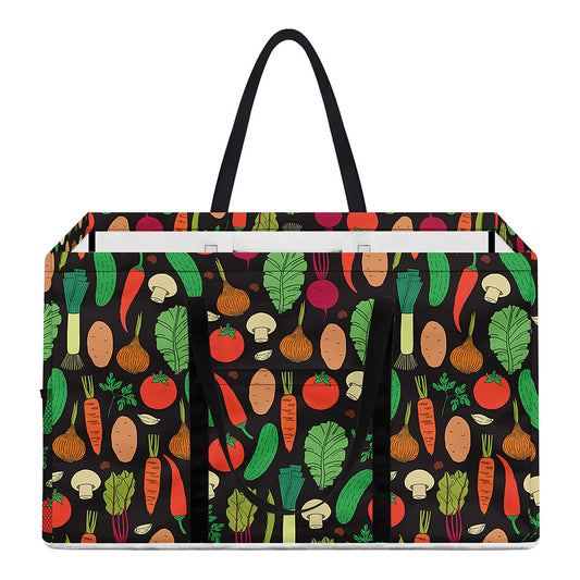 Cute Vegan Pattern Print Utility Tote Bag