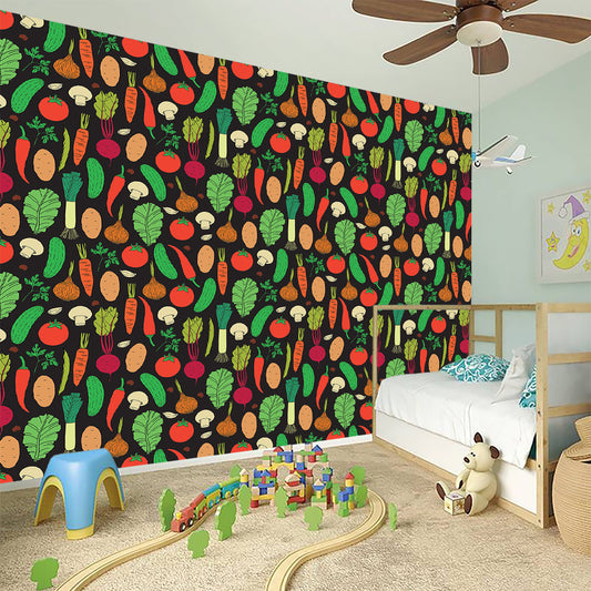 Cute Vegan Pattern Print Wall Sticker