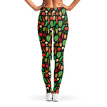 Cute Vegan Pattern Print Women's Leggings