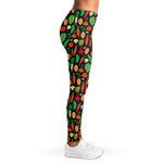 Cute Vegan Pattern Print Women's Leggings
