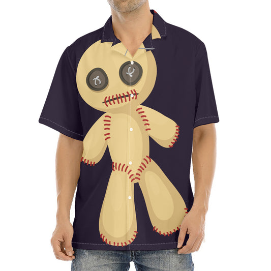 Cute Voodoo Doll Print Aloha Shirt