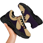 Cute Voodoo Doll Print Black Chunky Shoes