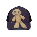 Cute Voodoo Doll Print Black Mesh Trucker Hat