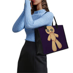 Cute Voodoo Doll Print Canvas Tote Bag