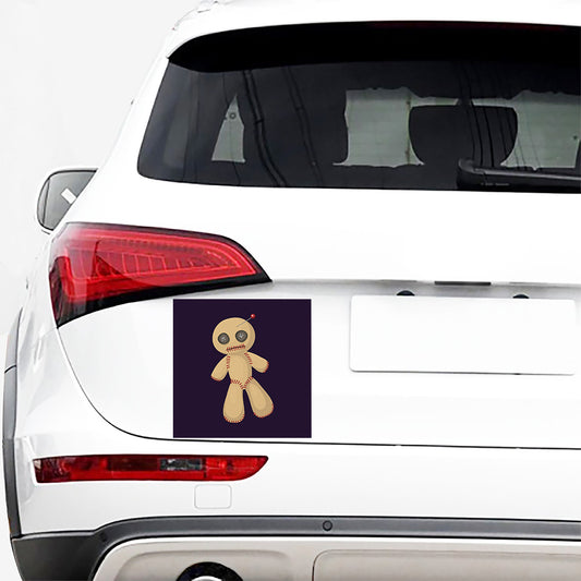 Cute Voodoo Doll Print Car Sticker