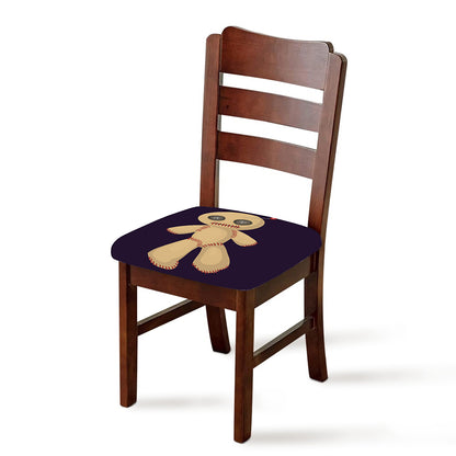 Cute Voodoo Doll Print Chair Cushion Cover