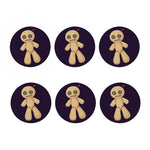Cute Voodoo Doll Print Coaster Set