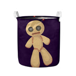 Cute Voodoo Doll Print Collapsible Laundry Basket