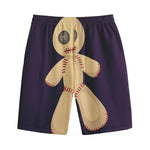 Cute Voodoo Doll Print Cotton Shorts