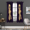 Cute Voodoo Doll Print Grommet Curtain Panels