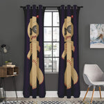 Cute Voodoo Doll Print Curtain