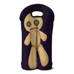Cute Voodoo Doll Print Double Neoprene Wine Tote