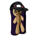Cute Voodoo Doll Print Double Neoprene Wine Tote