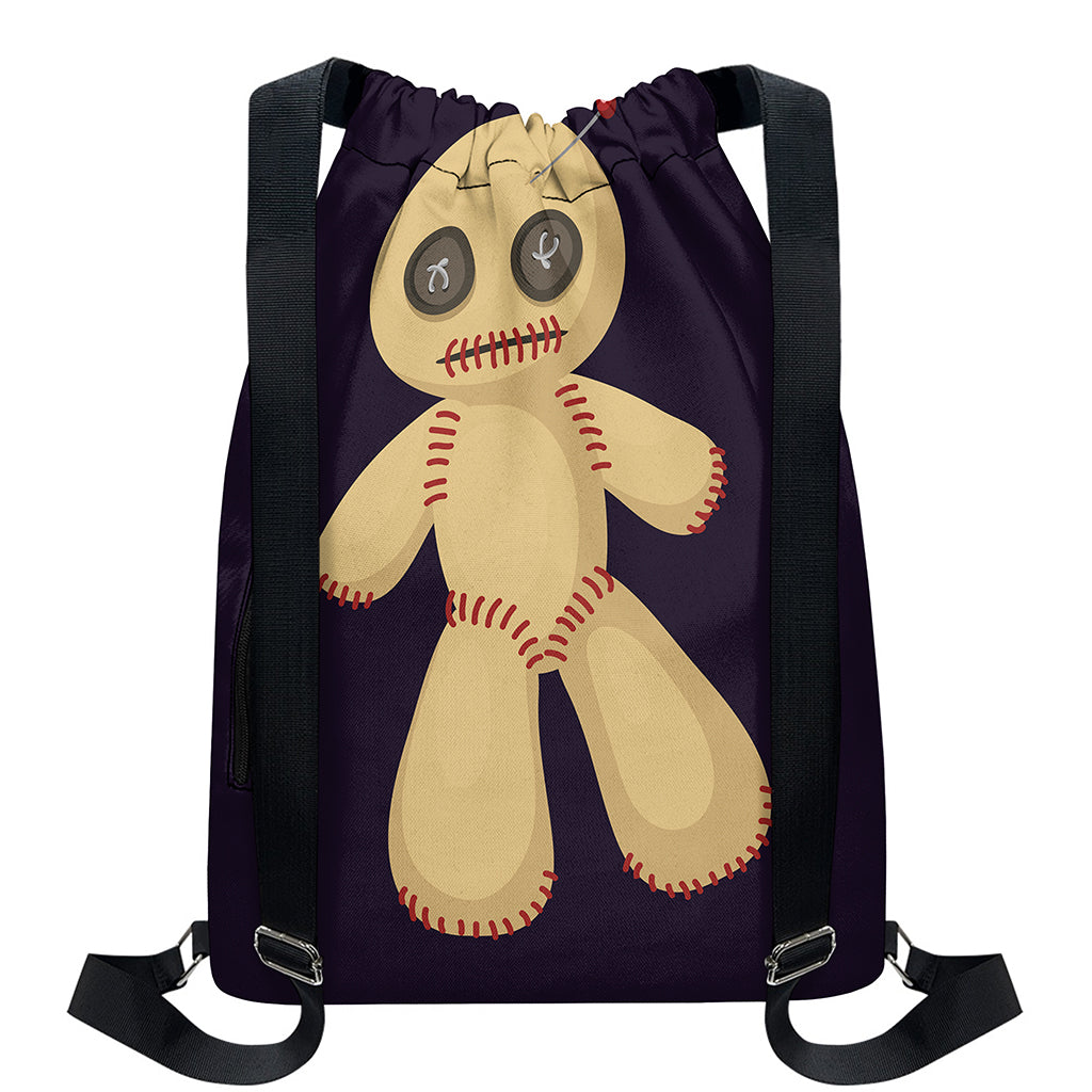 Cute Voodoo Doll Print Drawstring Backpack