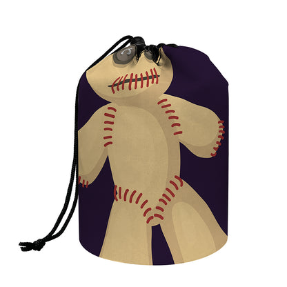 Cute Voodoo Doll Print Drawstring Makeup Bag