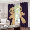 Cute Voodoo Doll Print Grommet Curtains