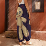 Cute Voodoo Doll Print Harem Pants