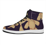 Cute Voodoo Doll Print High Top Leather Sneakers