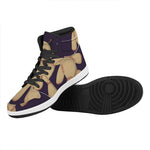 Cute Voodoo Doll Print High Top Leather Sneakers