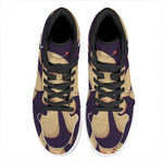 Cute Voodoo Doll Print High Top Leather Sneakers