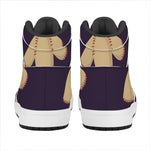 Cute Voodoo Doll Print High Top Leather Sneakers