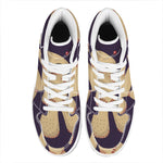 Cute Voodoo Doll Print High Top Leather Sneakers