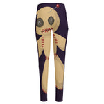 Cute Voodoo Doll Print High-Waisted Pocket Leggings