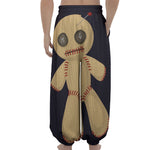 Cute Voodoo Doll Print Lantern Pants