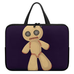 Cute Voodoo Doll Print Laptop Sleeve With Handle