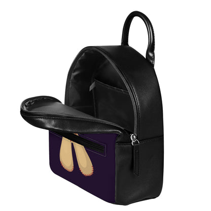 Cute Voodoo Doll Print Leather Backpack