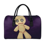 Cute Voodoo Doll Print Leather Duffle Bag