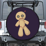 Cute Voodoo Doll Print Leather Spare Tire Cover