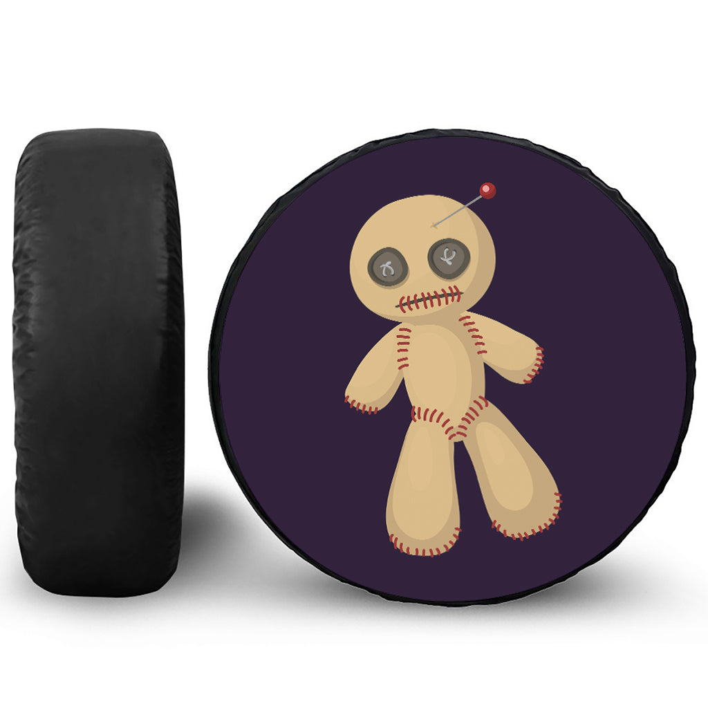 Cute Voodoo Doll Print Leather Spare Tire Cover