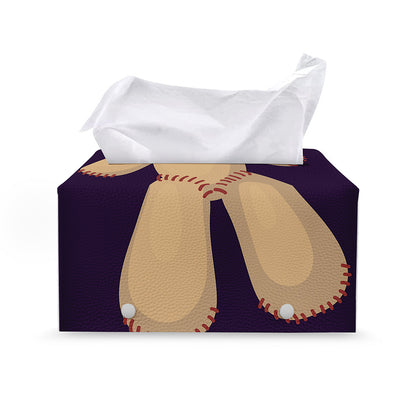 Cute Voodoo Doll Print Leather Tissue Box Cover