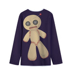 Cute Voodoo Doll Print Long Sleeve Short Coat