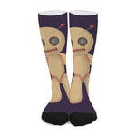 Cute Voodoo Doll Print Long Socks