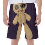 Cute Voodoo Doll Print Men's Beach Shorts