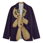 Cute Voodoo Doll Print Men's Blazer