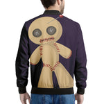 Cute Voodoo Doll Print Men's Bomber Jacket