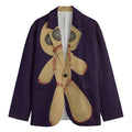 Cute Voodoo Doll Print Men's Cotton Blazer
