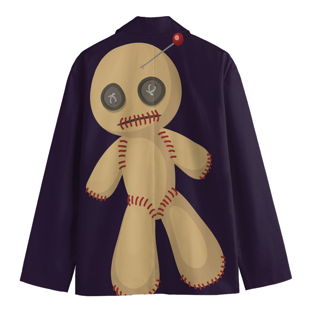 Cute Voodoo Doll Print Men's Cotton Blazer