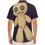 Cute Voodoo Doll Print Men's Deep V-Neck Shirt