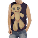 Cute Voodoo Doll Print Men's Fitness Tank Top