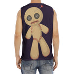 Cute Voodoo Doll Print Men's Fitness Tank Top