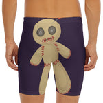 Cute Voodoo Doll Print Men's Long Boxer Briefs