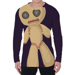Cute Voodoo Doll Print Men's Long Sleeve T-Shirt