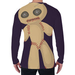 Cute Voodoo Doll Print Men's Long Sleeve T-Shirt