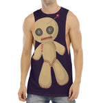 Cute Voodoo Doll Print Men's Muscle Tank Top