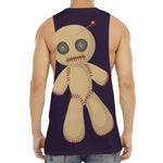 Cute Voodoo Doll Print Men's Muscle Tank Top