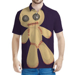 Cute Voodoo Doll Print Men's Polo Shirt